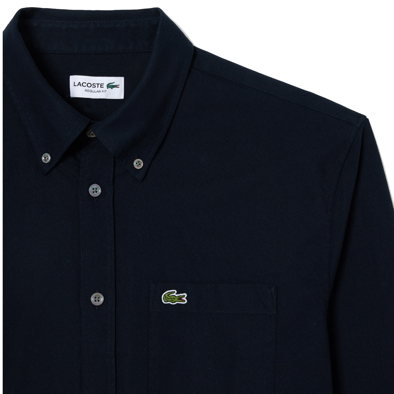 Lacoste Regular Fit Oxford Shirt Navy Blue - Parasol Store