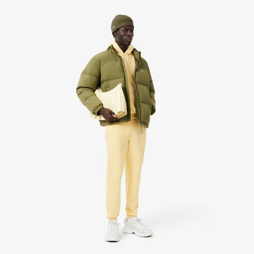 Lacoste Rib Knit Brushed Wool Beanie Khaki Green