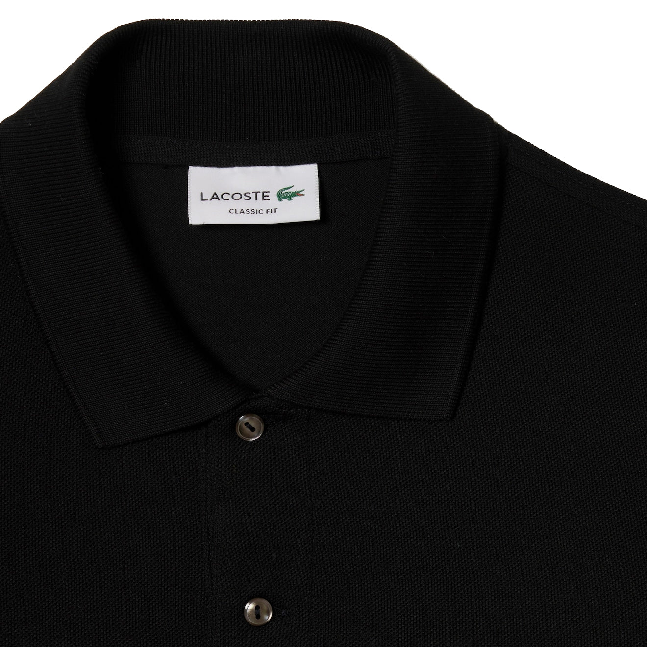Lacoste Original S/S L.12.12 Petit Piqué Cotton Polo Shirt Black