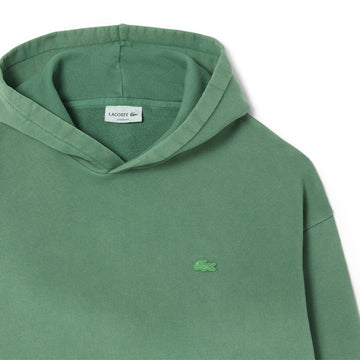 Lacoste Washed Effect Hoodie Pine Green - Parasol Store