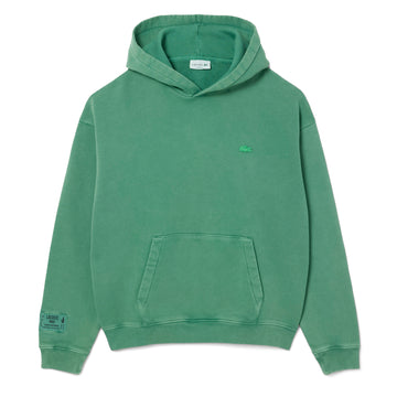 Lacoste Washed Effect Hoodie Pine Green - Parasol Store
