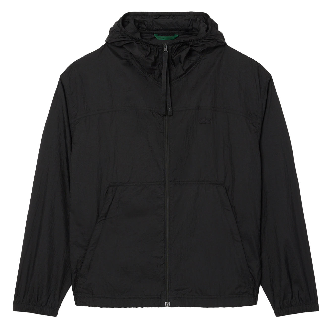 Lacoste Water-Repellent Packable Nylon Jacket Black