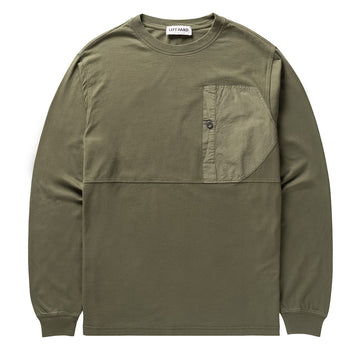 Left Hand L/S Pocket Tee Olive - Parasol Store