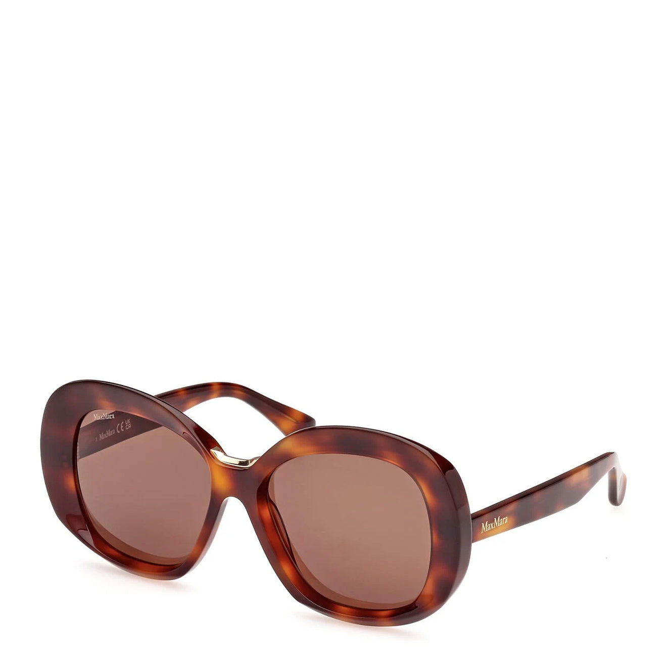 MaxMara Edna MM0087 52E 55 Sunglasses Dark Havana - Parasol Store