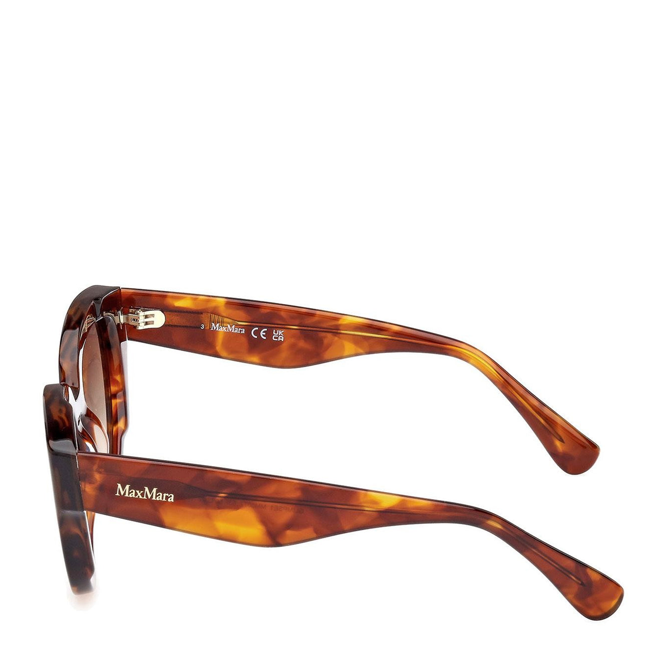 MaxMara Glimpse MM0077 53F 50 Sunglasses Blonde Havana - Parasol Store