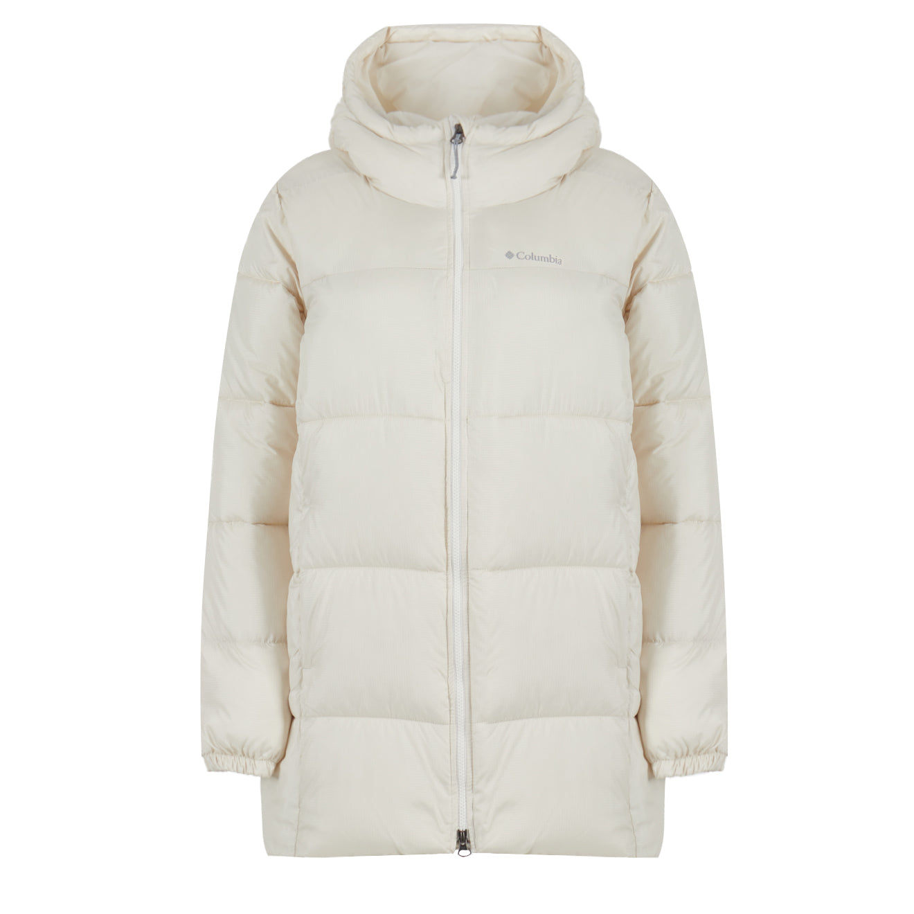 Columbia Womens Puffect Hooded Mid Puffer Jacket Chalk Columbia