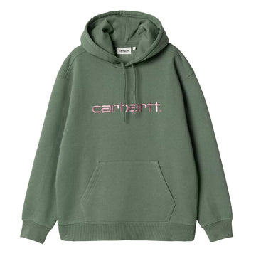 Carhartt WIP Womens Hooded Carhartt Sweatshirt Park / Hortensia - Parasol Store