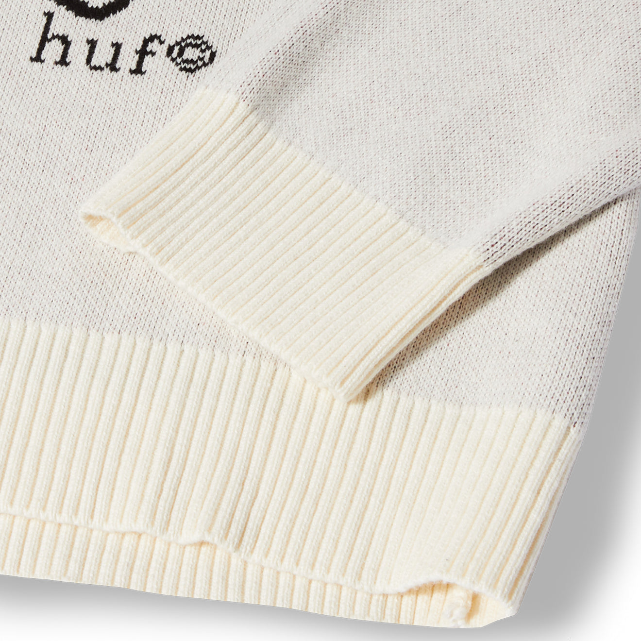 Huf Womens Bad News Crewneck Sweater Bone Huf