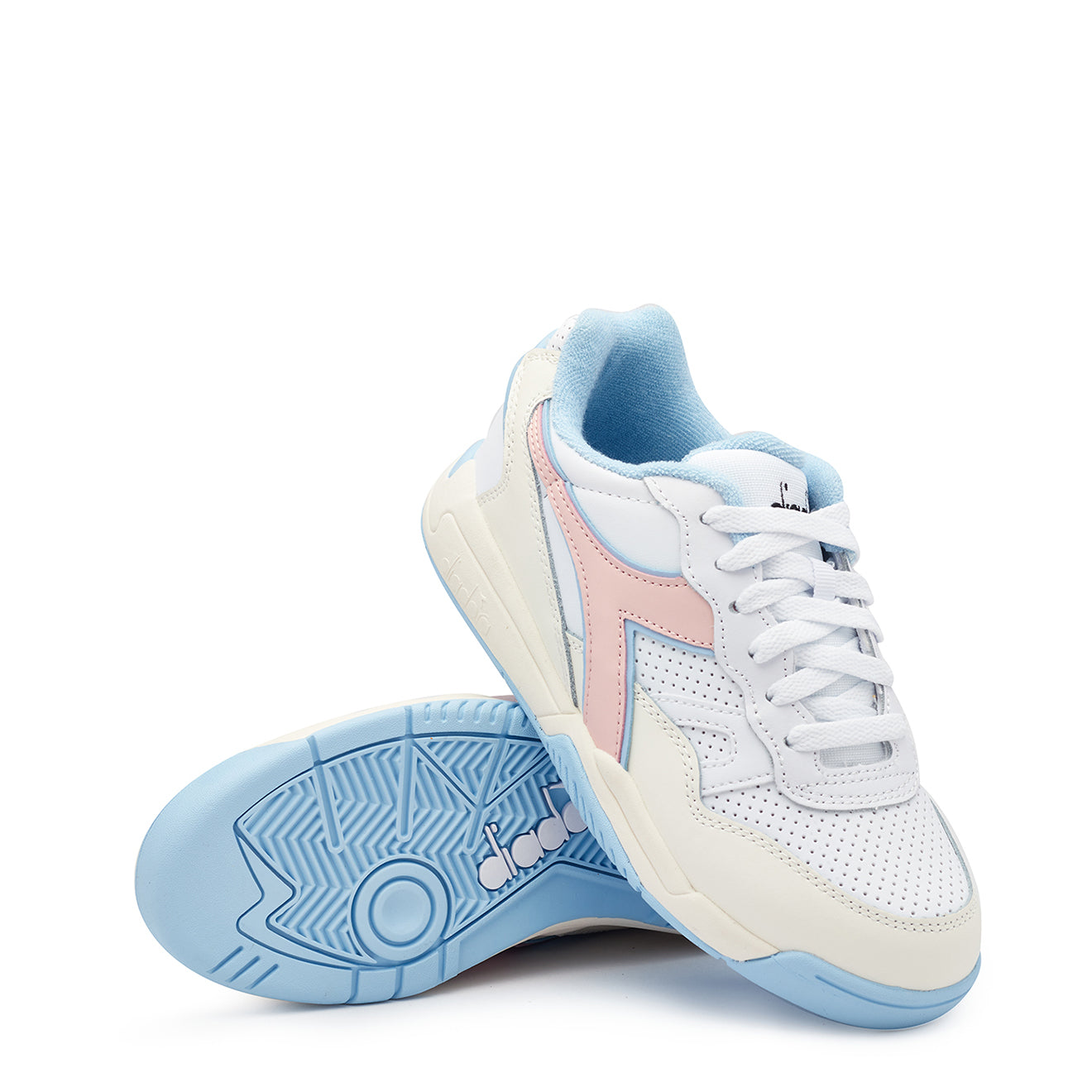 Diadora Womens Winner Trainer White / Peach Whip Diadora