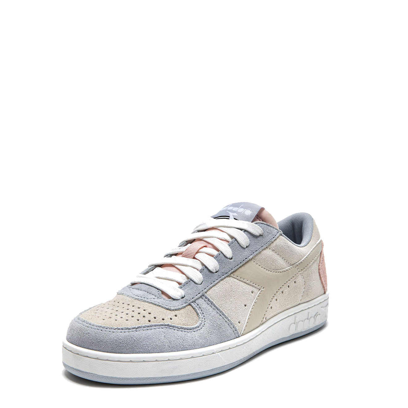 Diadora Womens Magic Basket Low Suede Trainer Arctic Ice / Whisper White Diadora
