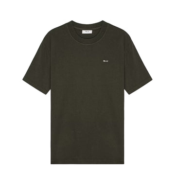 NN07 Adam Casual Logo Pima T-shirt Dark Army - Parasol Store
