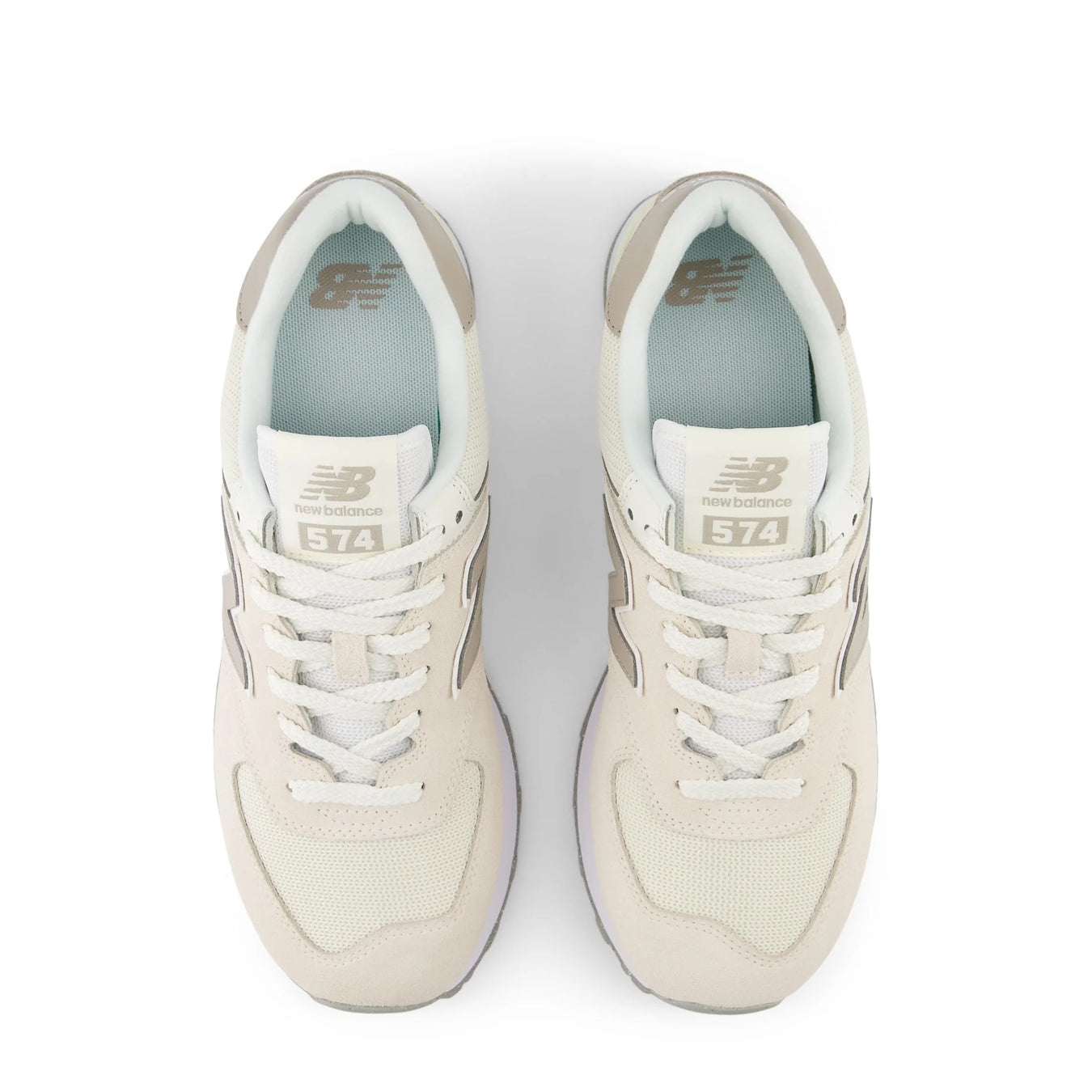 New Balance Womens 574 Trainers Linen / Light Mushroom - Parasol Store
