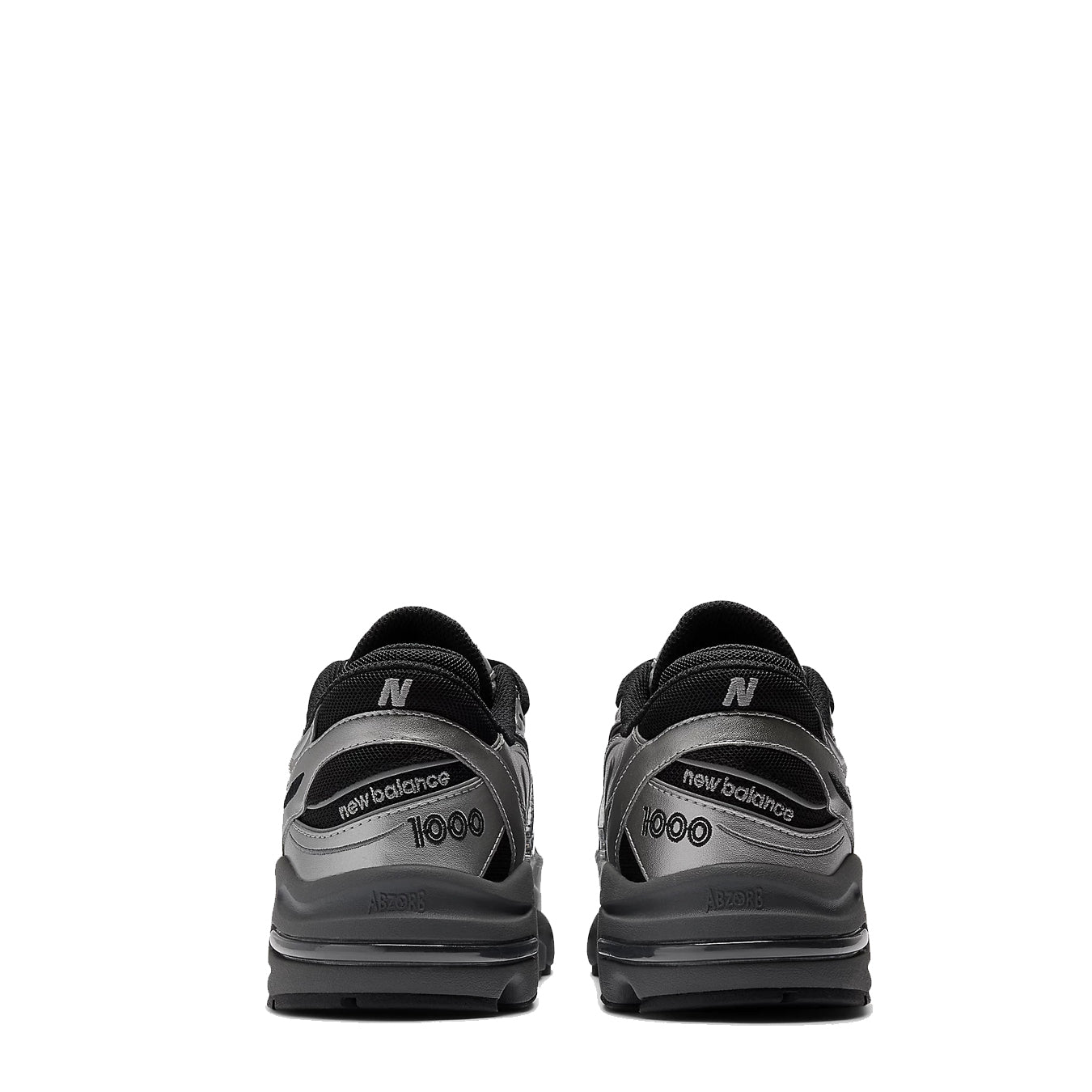 New Balance Womens M1000 Trainer Silver Metallic / Green - Parasol Store