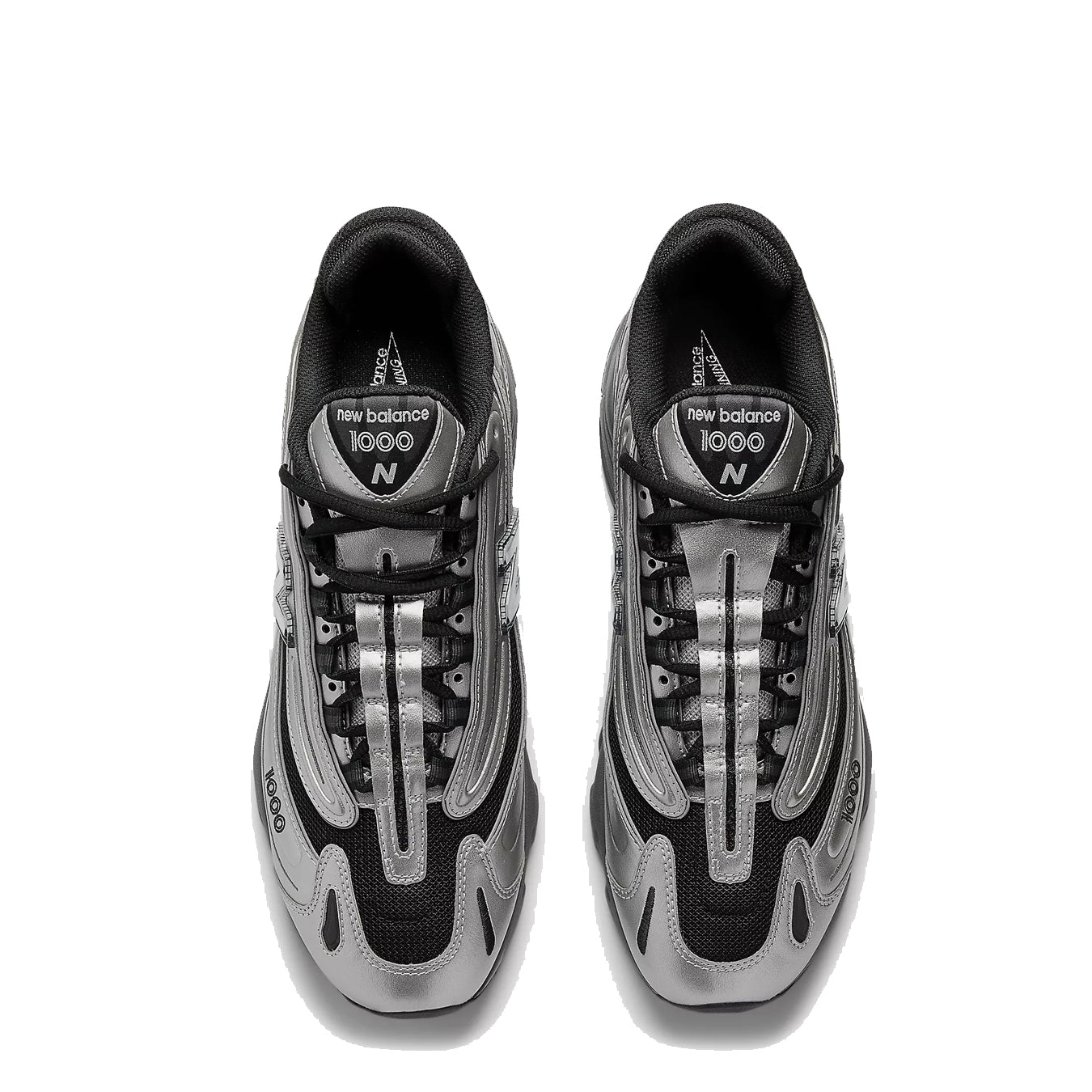 New Balance Womens M1000 Trainer Silver Metallic / Green - Parasol Store