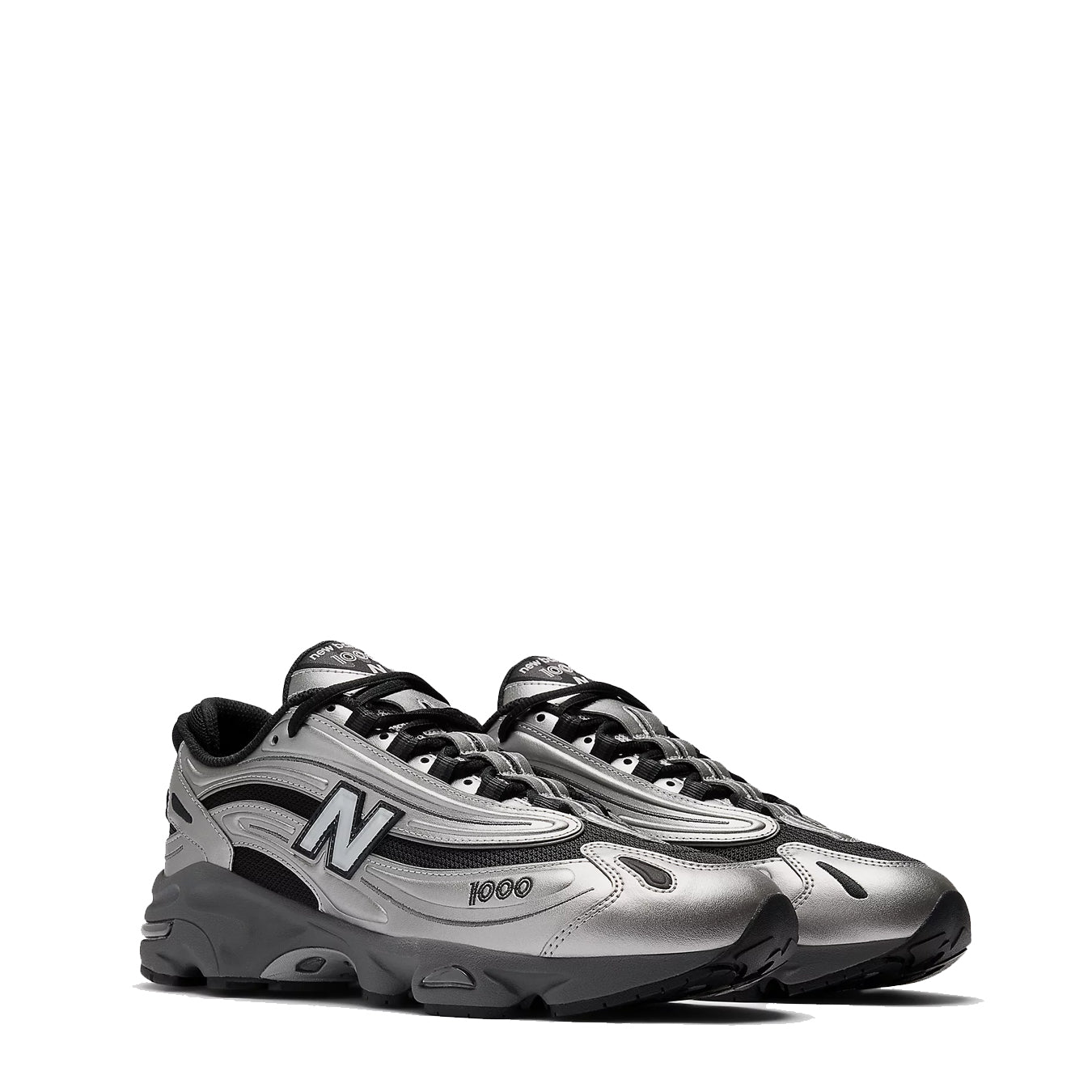 New Balance Womens M1000 Trainer Silver Metallic / Green - Parasol Store