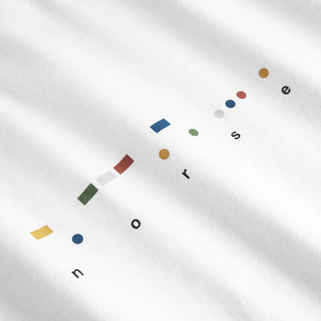 Norse Projects Johannes Organic Code Print T-shirt White - Parasol Store