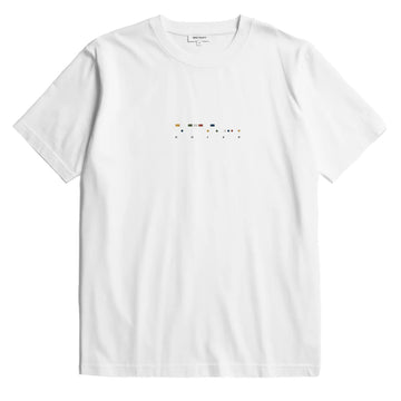 Norse Projects Johannes Organic Code Print T-shirt White - Parasol Store