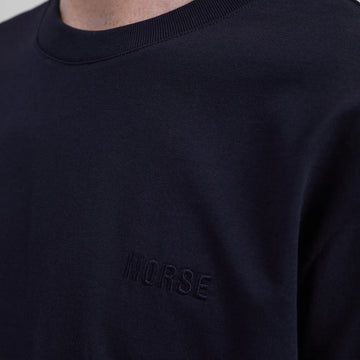 Norse Projects Johannes Organic NORSE Logo Print T-shirt Dark Navy - Parasol Store