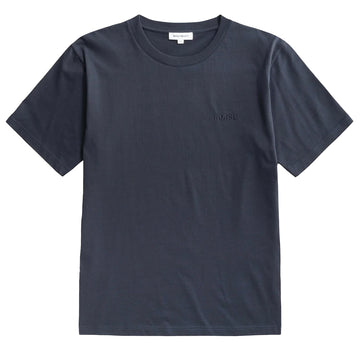 Norse Projects Johannes Organic NORSE Logo Print T-shirt Dark Navy - Parasol Store