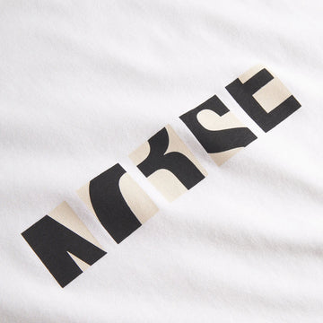Norse Projects Johannes Organic NORSE Zoom Print T-shirt White - Parasol Store