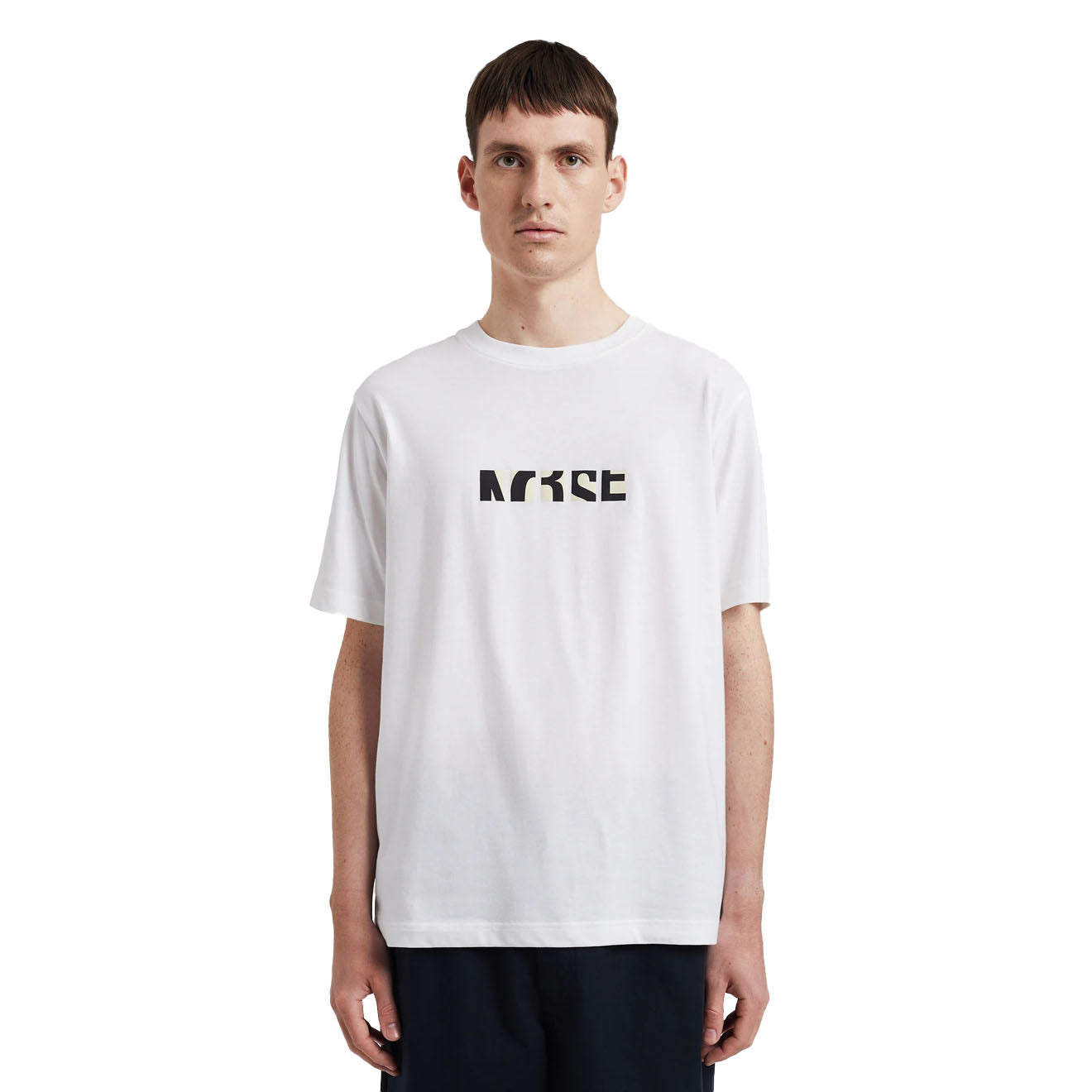 Norse Projects Johannes Organic NORSE Zoom Print T-shirt White - Parasol Store