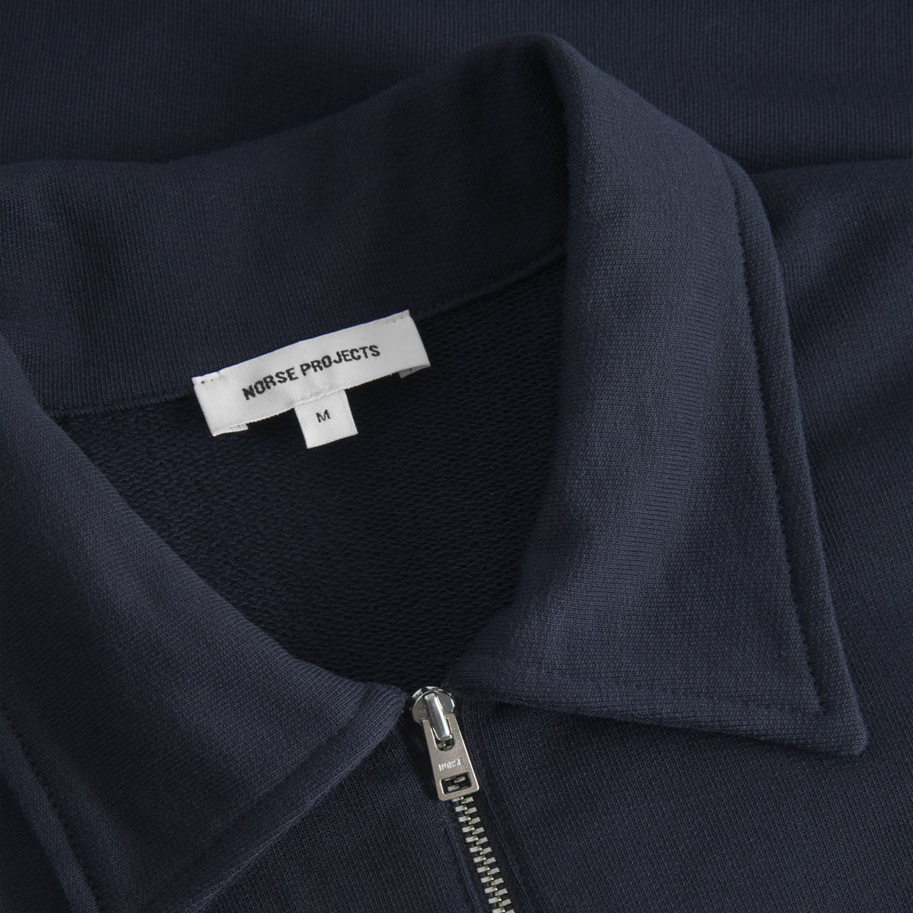 Norse Projects Ketel Relaxed Organic Half Zip Dark Navy - Parasol Store