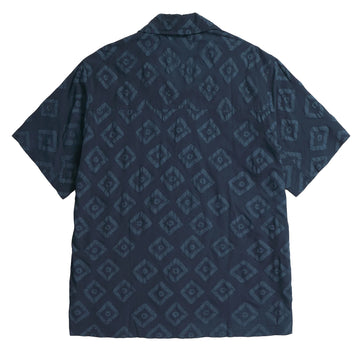 Norse Projects Mads Batik SS Shirt Dark Navy - Parasol Store