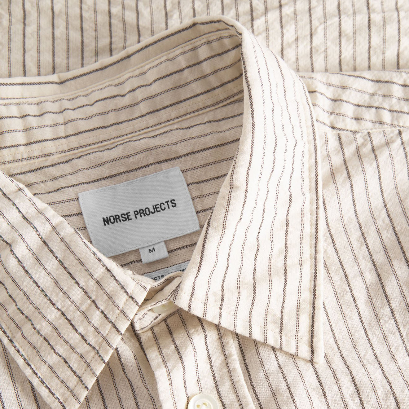 Norse Projects Mo Oversized Striped Shirt Chestnut - Parasol Store