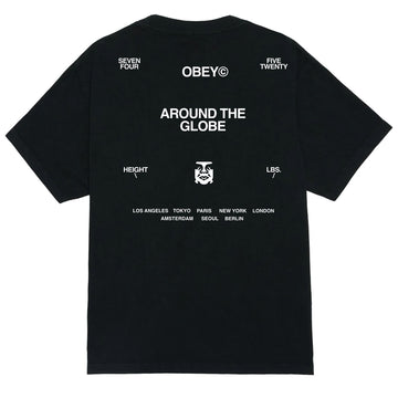 Obey Around The Globe Pigment True Vintage Black - Parasol Store