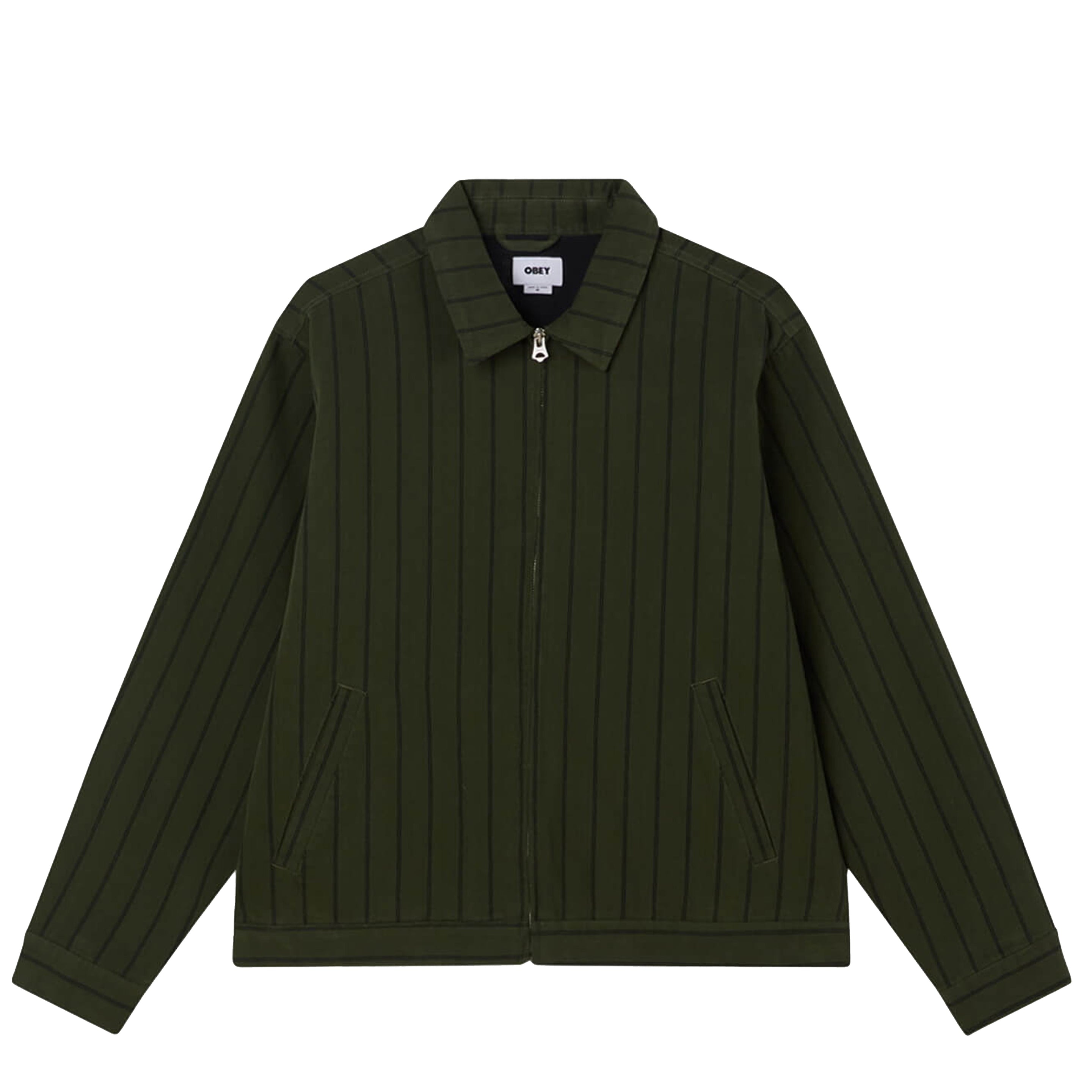 Obey Stripe Zip Up Jacket Duffle Bag Multi