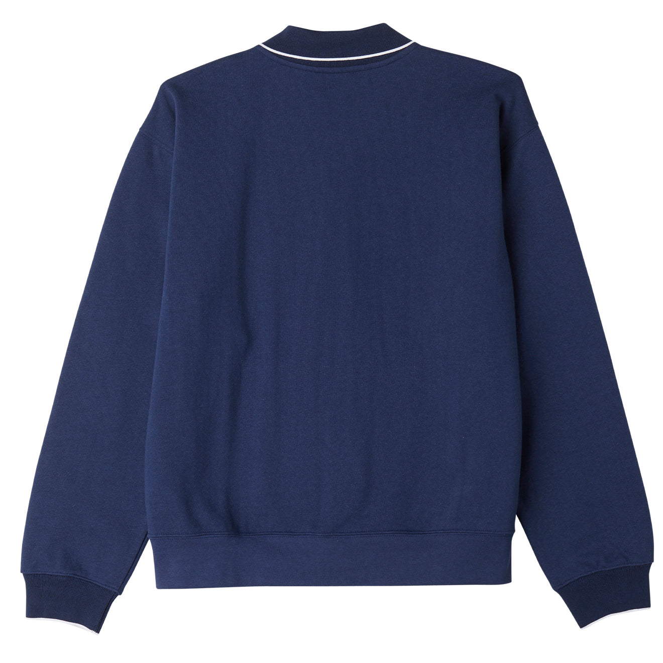 Obey Fontana Zip Front Polo Sweatshirt Academy Navy - Parasol Store