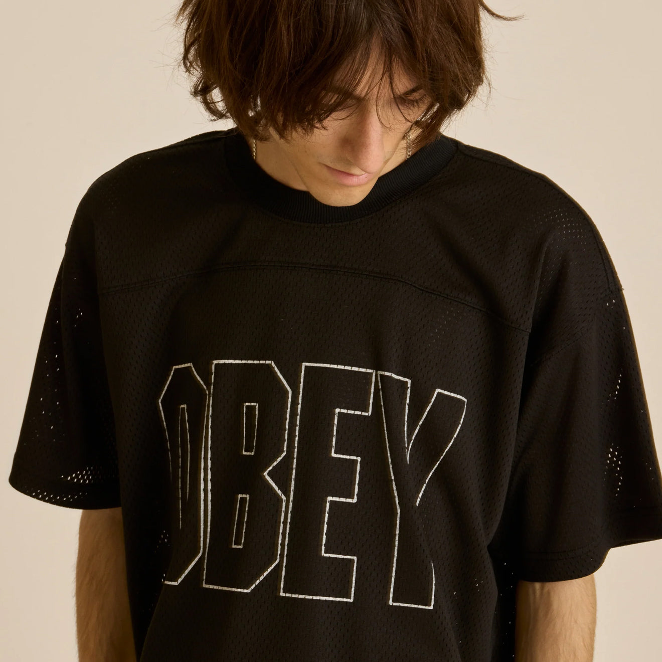 Obey Johnson Practice Jersey Black - Parasol Store