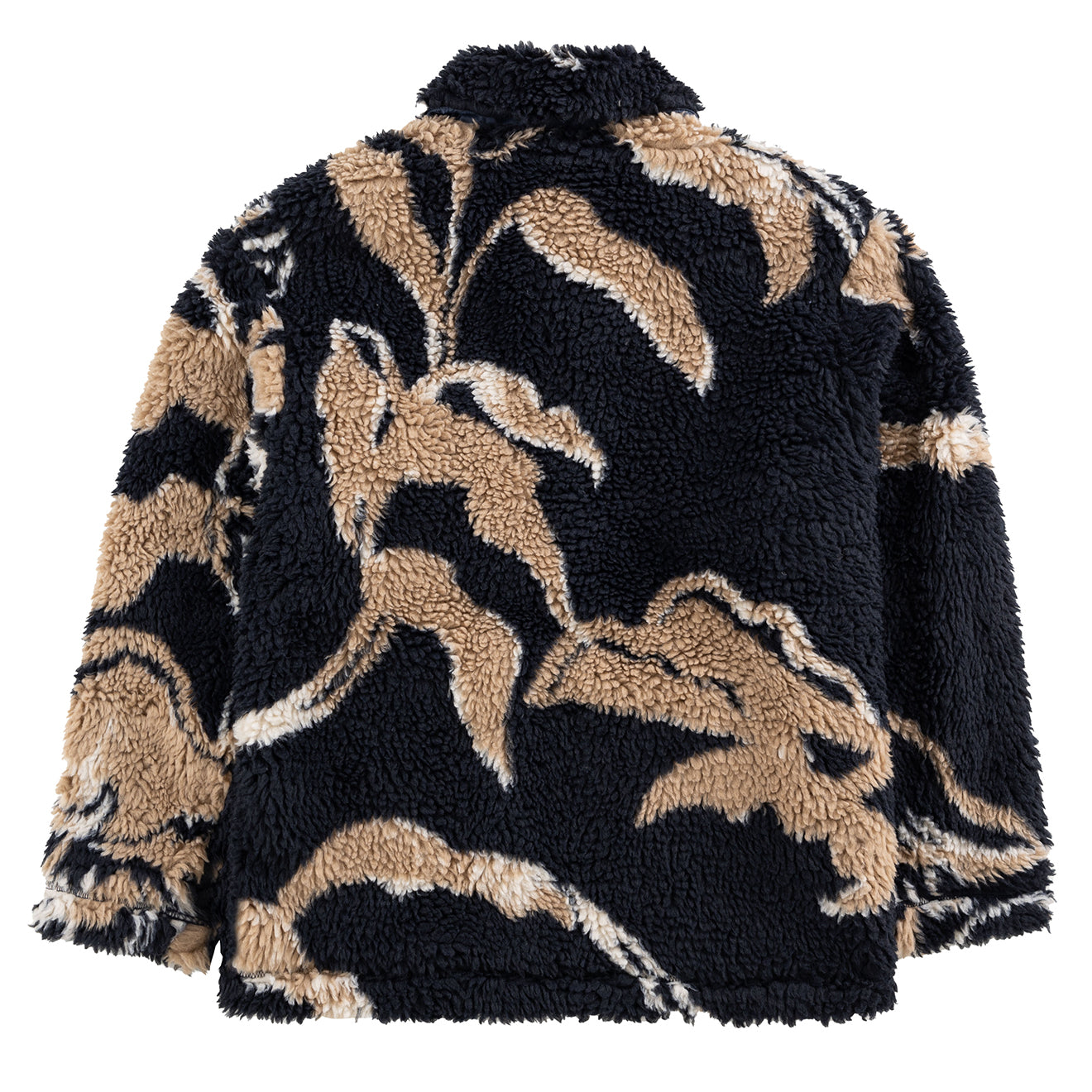 Obey Mushroom Sherpa Jacket Dark Navy Multi - Parasol Store
