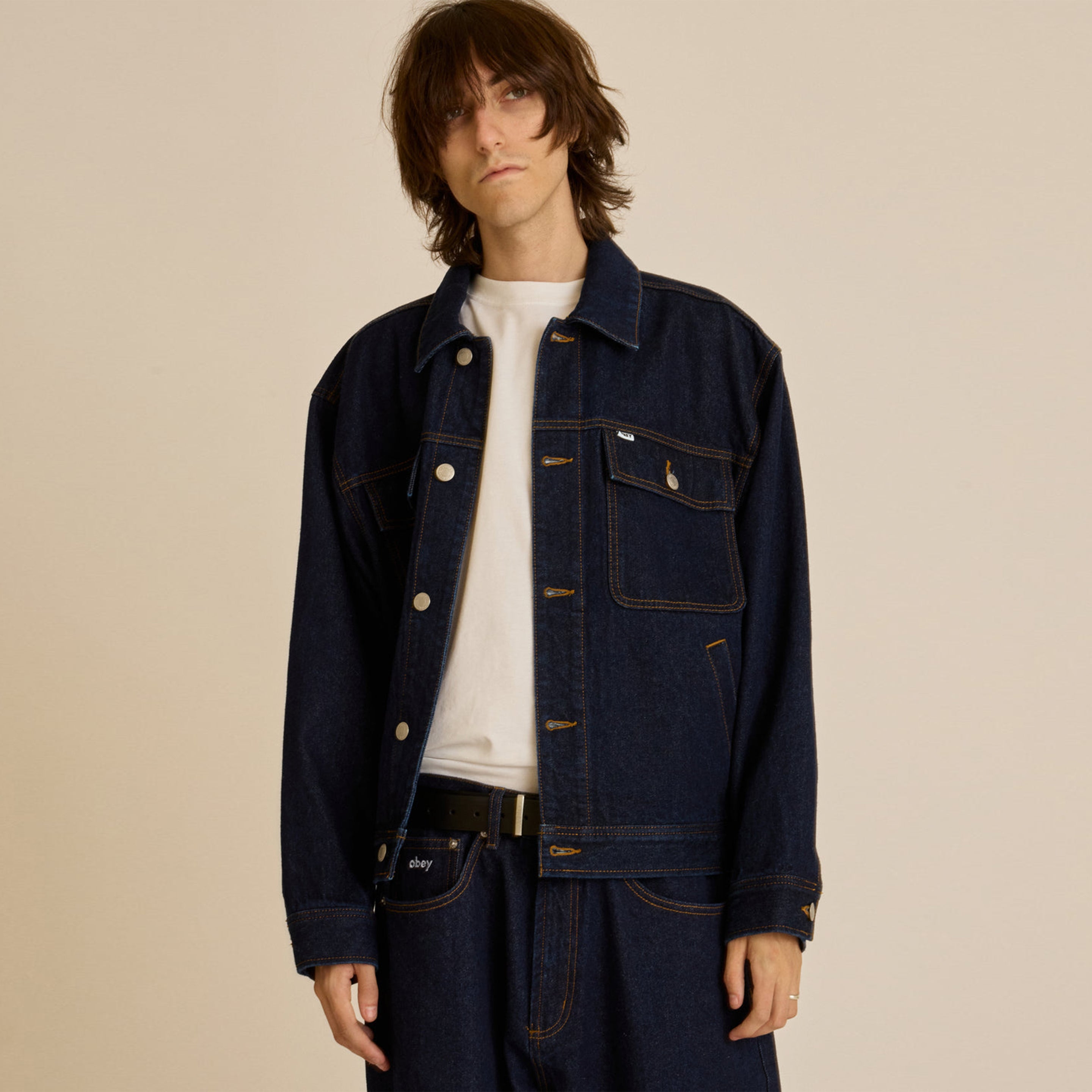 Obey Opena Jacket Rinse Indigo