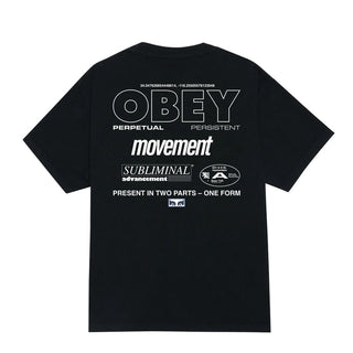 Obey Persistent Movement S/S Tee Pigment True Vintage Black - Parasol Store