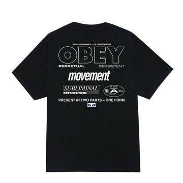 Obey Persistent Movement S/S Tee Pigment True Vintage Black - Parasol Store
