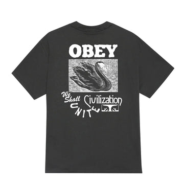 Obey Civilization S/S Tee Vintage Black - Parasol Store