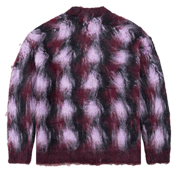 Obey Womens Amoeba Cardigan Berry Multi - Parasol Store