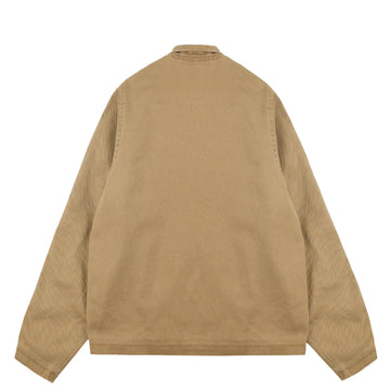 Obey Womens Astrid Stripe Jacket Tan Faded Wash - Parasol Store