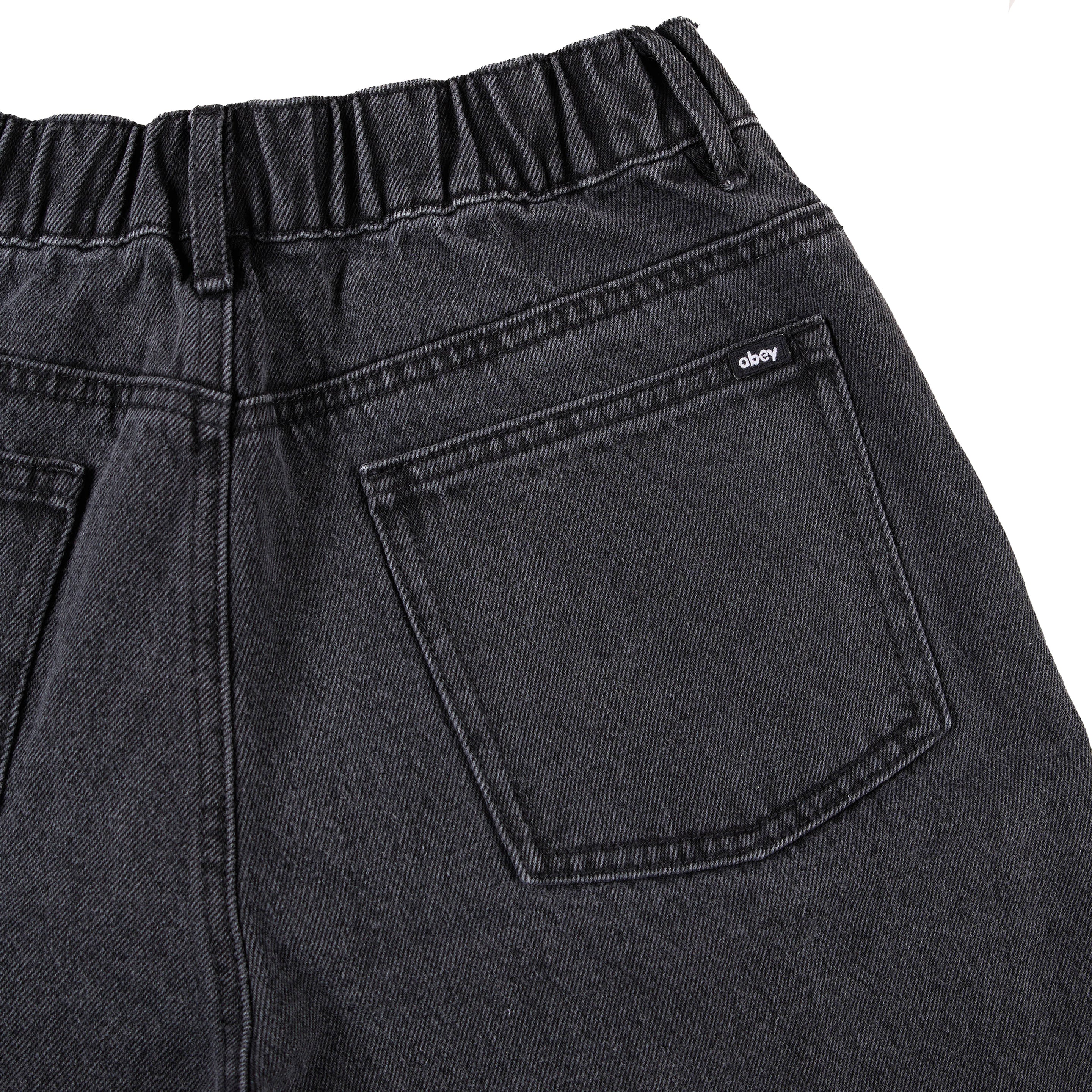 Obey Womens Leah III Baggy Denim Black Ash