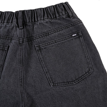 Obey Womens Leah III Baggy Denim Black Ash - Parasol Store