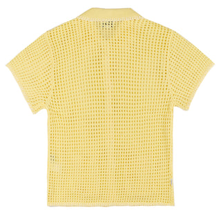 Obey Womens Pilar Crochet S/S Yellow Pear - Parasol Store