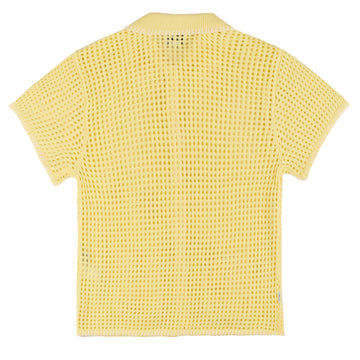 Obey Womens Pilar Crochet S/S Yellow Pear - Parasol Store