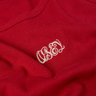 Obey Womens Ribbon Rib Tank Red - Parasol Store