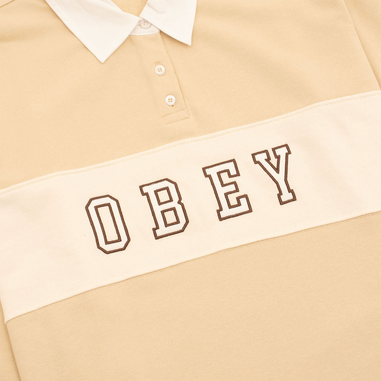 Obey Womens Rosewood Rugby Oyster Grey - Parasol Store