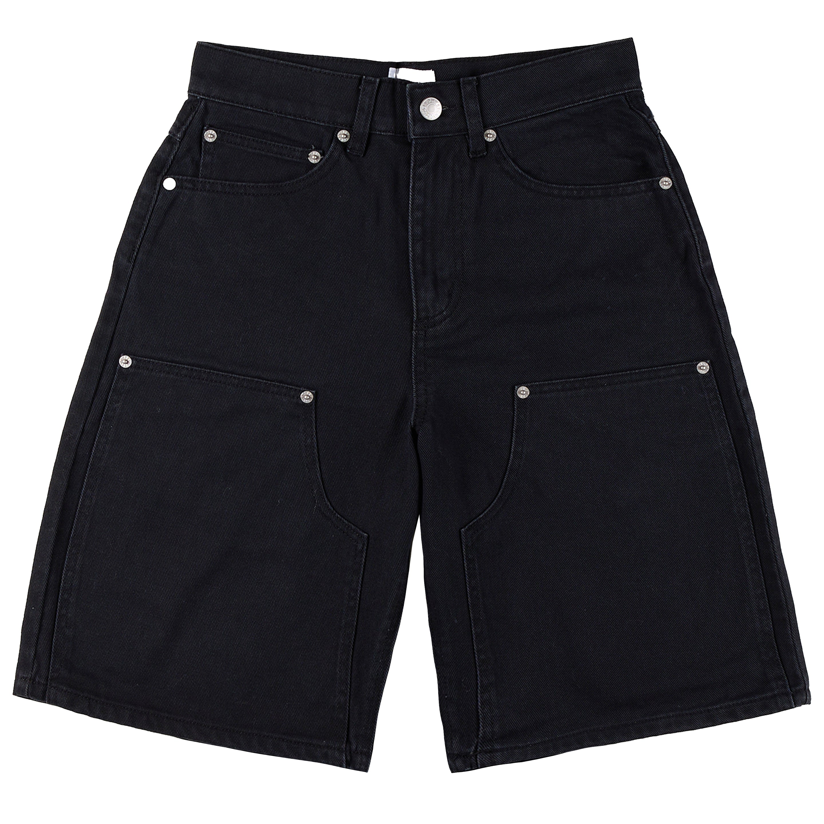 Obey Womens Shift Panel Short Digital Black Faded Wash