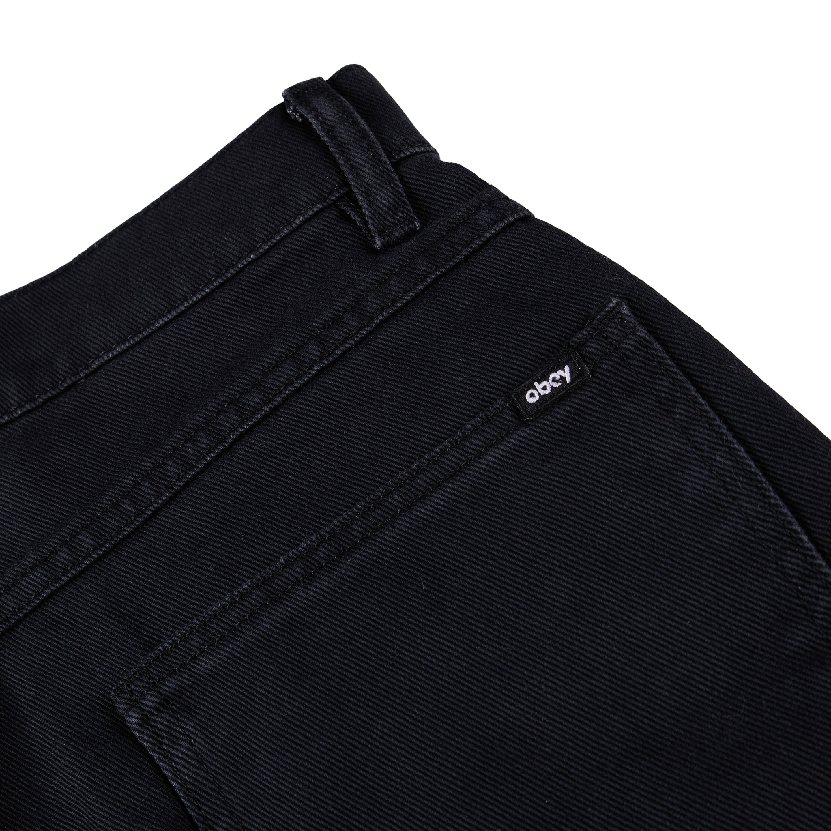 Obey Womens Shift Panel Short Digital Black Faded Wash