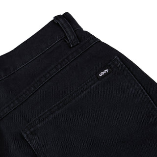 Obey Womens Shift Panel Short Digital Black Faded Wash - Parasol Store