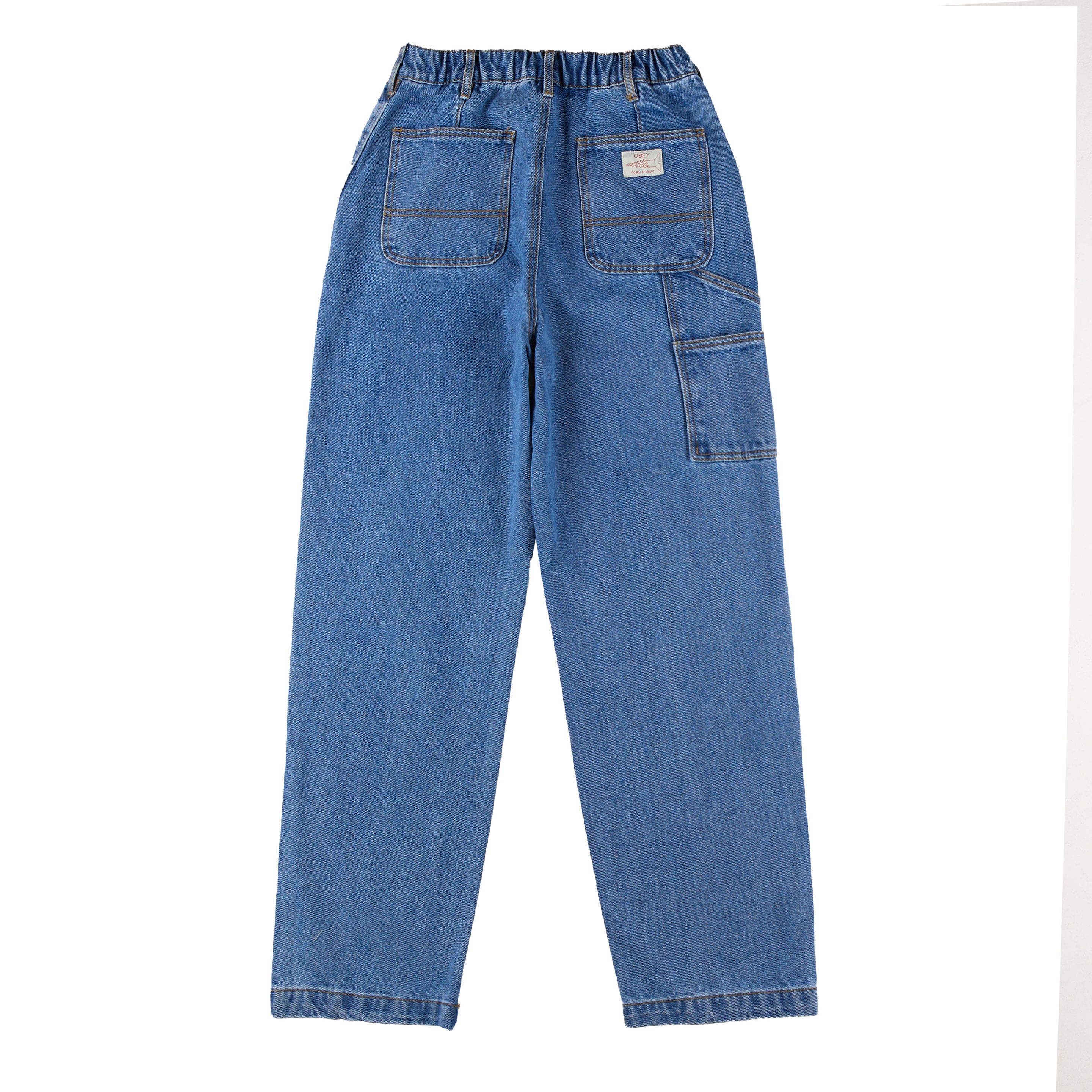 Obey Womens Sybil Carpenter Denim Light Indigo
