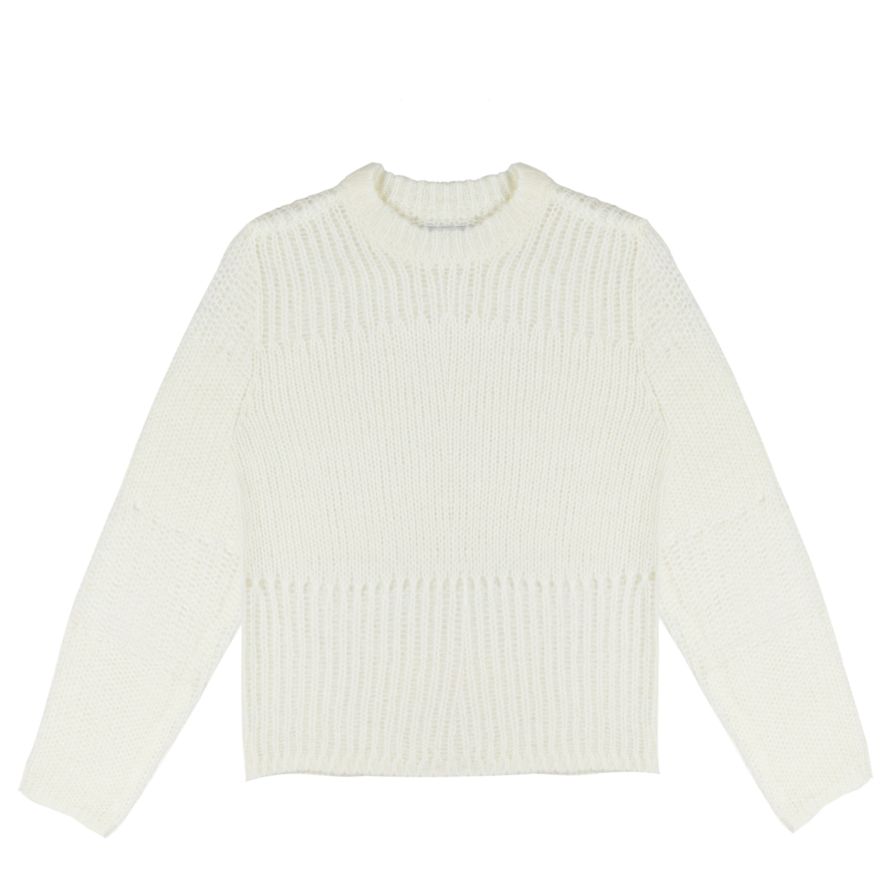 Obey Womens Trivia Open Knit Sweater Cream